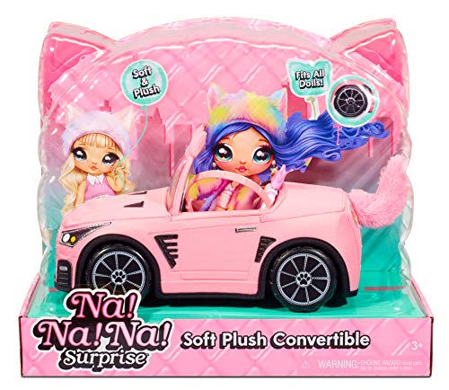 Na Na Na Surprise Juguete de Peluche Convertible, Coche Rosa para Muñecas con Temática de Gatitos, Compatible con Todas las Muñecas Na Na Na Surprise, A partir de 3 Años, Juguete para Niñas