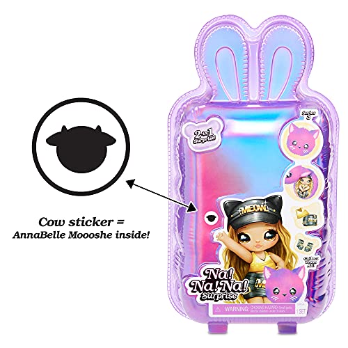 Na Na Na Surprise - Muñecas de Moda 2 en 1 Coleccionables para Niñas, Annabelle Moooshe, Bolso de Felpa Serie 3