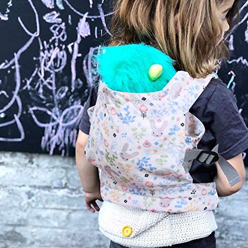 Nabance Muñeca Transporte Doll Carrier Portabebés de algodón Muñeca Bolsa Porta Muñecas Algodón para Niños de hasta 18 Meses - Gris