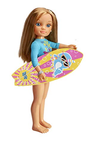 NANCY-Un día Haciendo Surf, Incluye Muñeca con Tabla y Neopreno, para niñas a Partir de 3 años, color no aplica (Famosa 700015528)