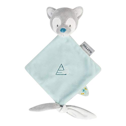 Nattou Comforter Blanket Mini Doudou Lobo Accesorio para Chupete, Tim y Tiloo, 25 x 20 cm, Beige, Color (498104)