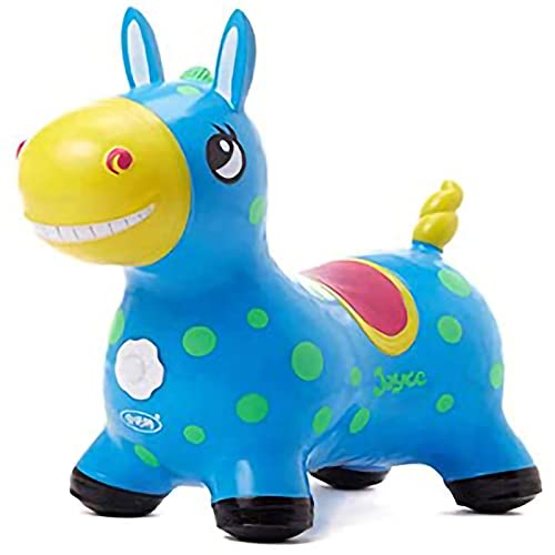 NC Animales Hinchables Caballo para Saltar Bomba Inflable Incluida Caballo Inflable Caballo de Salto para Niños con el Mejor Caucho Ecológico (Azul)