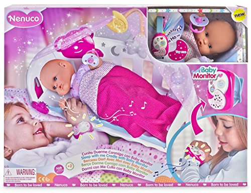 Nenuco 700014485 Cunita Duerme Conmigo Con Baby Monitor, Multicolor