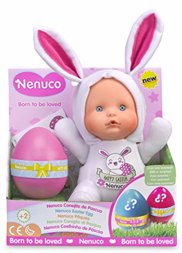 Nenuco- Muñeco Blandito Happy Conejo, Color Blanco (Famosa 700014913)