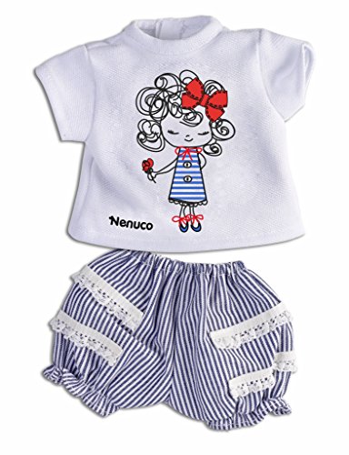 Nenuco - Ropita Casual 35cm. Pantalón Azul y camiseta blanca con dibujo (Famosa), (700013822)