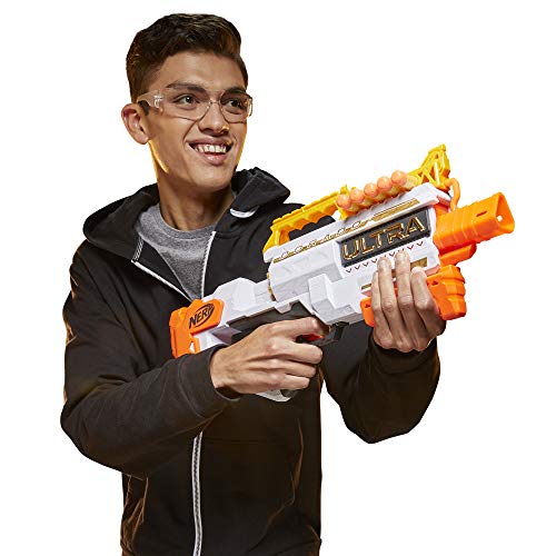 Nerf Dorado Blaster motorizado, Carga rápida de Nalgas, 12, Compatible Solo con Dardos Ultra, Multicolor (Hasbro F2017)