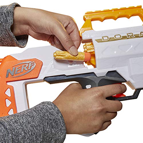 Nerf Dorado Blaster motorizado, Carga rápida de Nalgas, 12, Compatible Solo con Dardos Ultra, Multicolor (Hasbro F2017)