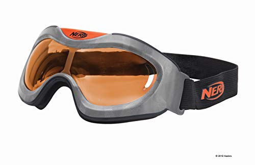 Nerf Elite Orange11559 - Gafas de Batalla con Correas Ajustables de tamaño en diseño simétrico Nerf Elite, para una diversión intensa