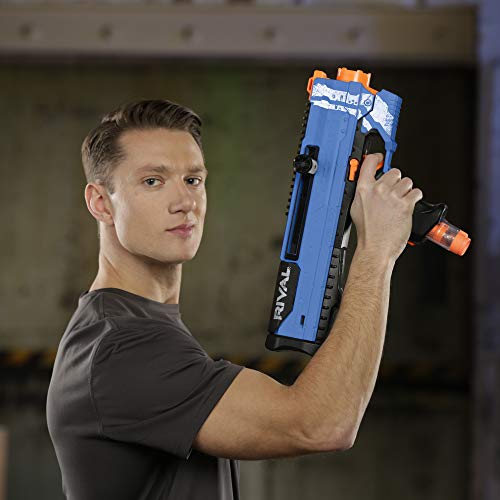 Nerf Helios Azul XVIII – 700 y Bolas de Espuma Rival Oficiales, Color Kronos (Hasbro E3379FC4)