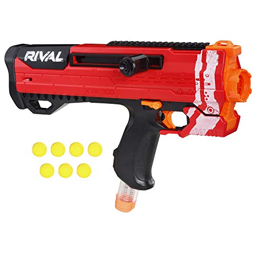 Nerf Helios Rojo XVIII – 700 y Bolas de Espuma Rival Oficiales, Color (Hasbro E3378FC4)