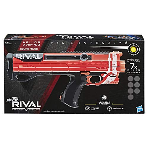 Nerf Helios Rojo XVIII – 700 y Bolas de Espuma Rival Oficiales, Color (Hasbro E3378FC4)