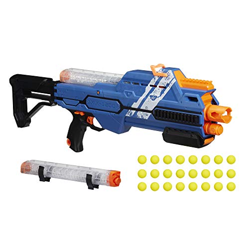 Nerf Hypnos XIX-1200 azul y bolas de espuma Rival Oficiales, E2901FR0,