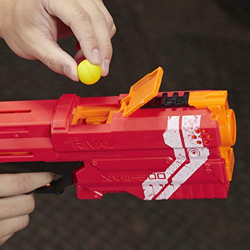 Nerf Kronos Rojo XVIII-500 y Bolas de Espuma Rival Oficiales, Color (Hasbro E3380FC4)