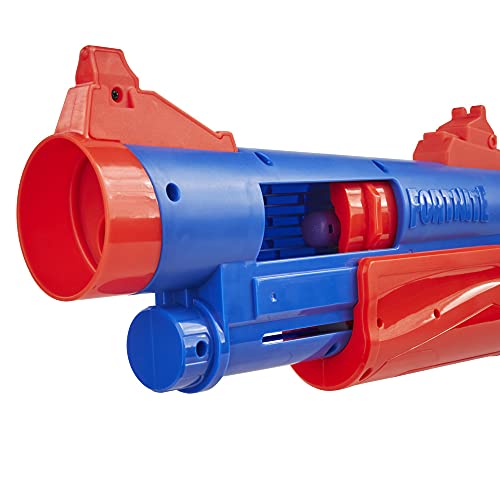 Nerf Lanzador Fortnite Pump SG, Lanzamiento de Mega Dardos por Bombeo, Recarga por la Culata, 4 Dardos Mega, niños, jóvenes y Adultos