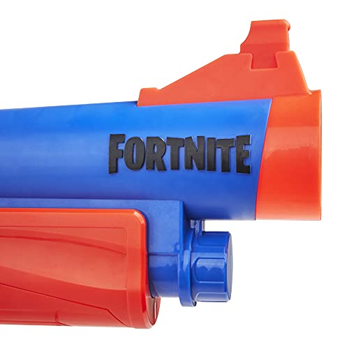 Nerf Lanzador Fortnite Pump SG, Lanzamiento de Mega Dardos por Bombeo, Recarga por la Culata, 4 Dardos Mega, niños, jóvenes y Adultos