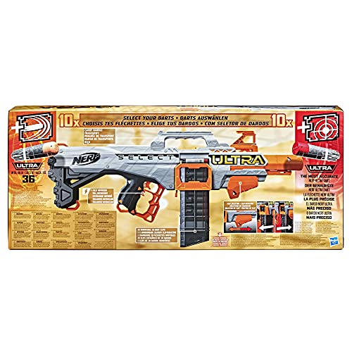 Nerf Lanzador Totalmente motorizado Ultra Select, Lanza de Dos Formas, Incluye Clips y Dardos, Compatible únicamente con Dardos Ultra