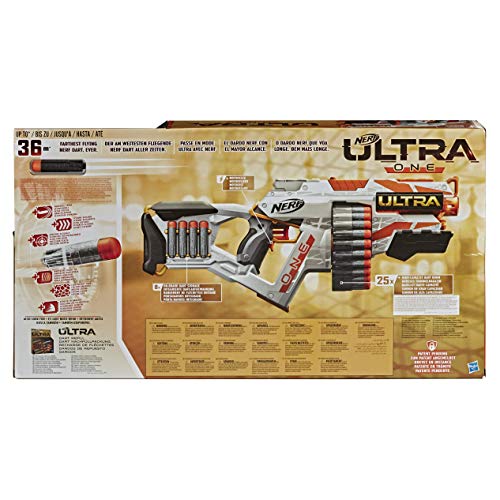 Nerf Motorised Blaster – 25 avanzados de vuelos – Compatible Solo con Dardos Ultra One, Multicolor (Hasbro E6596EU4)