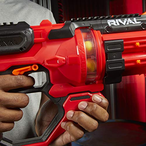 Nerf Roundhouse XX-1500 Rojo y Bolas de Espuma Rival Oficiales (Hasbro E6638FR0)