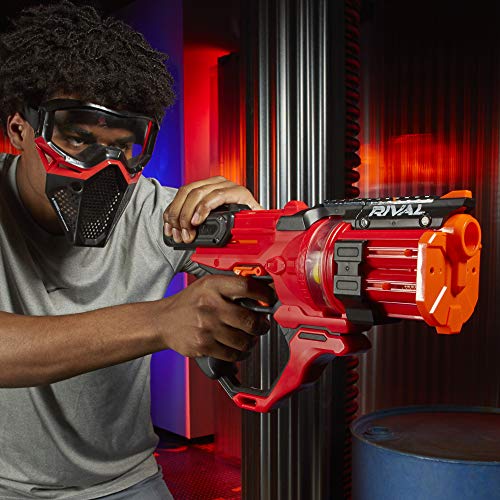 Nerf Roundhouse XX-1500 Rojo y Bolas de Espuma Rival Oficiales (Hasbro E6638FR0)