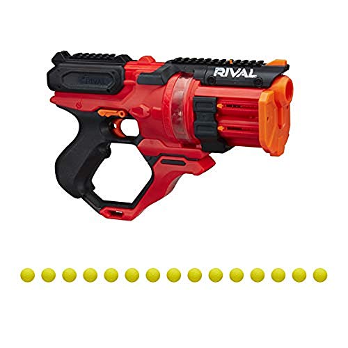 Nerf Roundhouse XX-1500 Rojo y Bolas de Espuma Rival Oficiales (Hasbro E6638FR0)