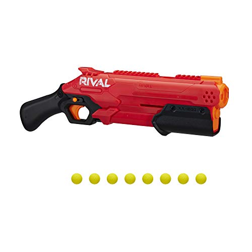 Nerf Takedown XX-800 Rojo y Bolas de Espuma Rival Oficiales (Hasbro E8446FR0)