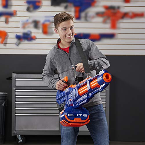 Nerf Titan CS-50 Toy Blaster – Totalmente motorizado, Tambor, 50 Dardos Oficiales Elite, Barril Giratorio, para niños, Adolescentes, Adultos (Hasbro E2865F03)