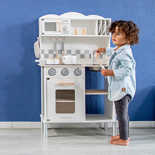 New Classic Toys Kitchenette-Modern-Electric Cooking-White, Color Blanco (11068)