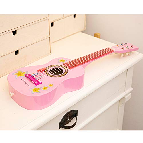 New Classic Toys Toys-10348 Guitarra para niños (NCT-0348) (Importado), Color Azul con Notas Musicales