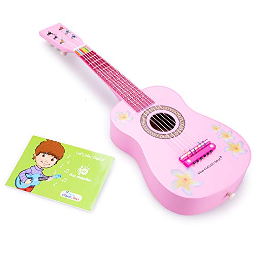 New Classic Toys Toys-10348 Guitarra para niños (NCT-0348) (Importado), Color Azul con Notas Musicales