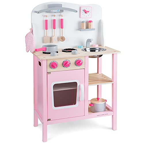 New Classic Toys Toys-11054 Kitchenette-Bon Appetit-Pink, Color Rosado (11054)