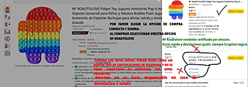 NF ROADTOLOVE Fidget Toy Juguete Antiestres Pop It Among us Gigante Sensorial para Niños y Adultos Bubble Push Juguetes Antiestrés de Explotar Burbujas para Aliviar estrés y Ansiedad Grande