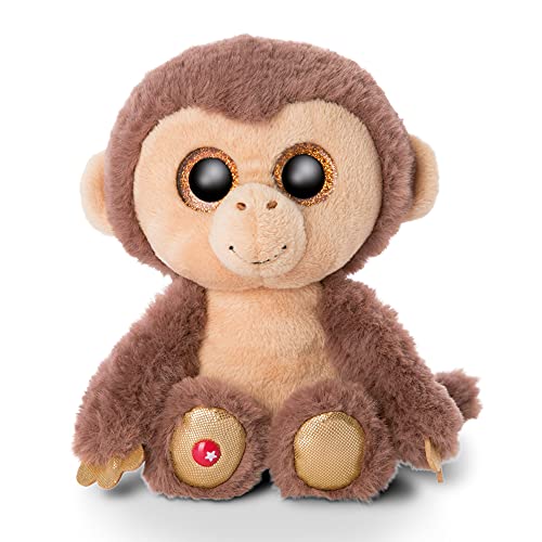 NICI Original – Glubschis Hobson Mono 15 cm – Lindos Juguetes tiernos – Muñeco Esponjoso con Grandes Ojos Brillantes – Peluches de zoológico para abrazar y Jugar, Color marrón/Beige, (46945)