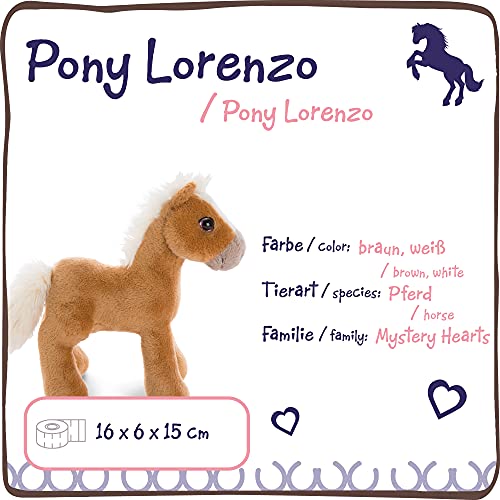 NICI Pony de Juguete Suave Lorenzo 16 cm de pie - Juguetes de Peluches de Caballo para niñas, niños y bebés - Animal Relleno para Jugar y abrazar