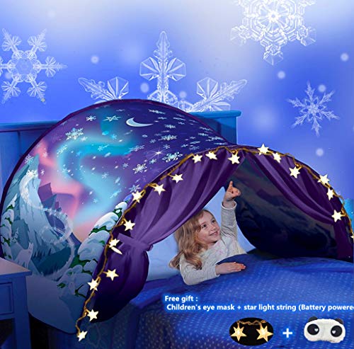 Nifogo Tiendas de ensueño, Carpa de Ensueño Wizard World, fantasía Interior de la Cama Redes de Regalo, Children Cama Tienda de Campaña (Blanca Nieve revoloteando-2)