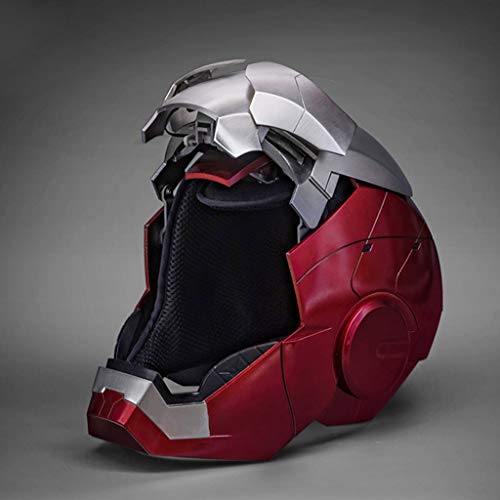 nihiug 1 / 1MK5 de acción en Vivo de Control de Voz Casco de la máscara de Iron Man/Apertura Manual/Cierre/Modelo portátil de Control Remoto Incluye Plataforma, Helmet-OneSize