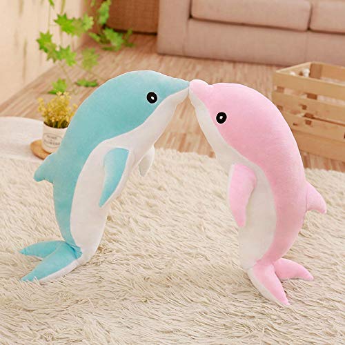 NIJU Plush Toy Dolphin Sea Animal Cute Girl Doll Fur Baby Sleeping Pillow Christmas Birthday Gift Child 50 cm Blue