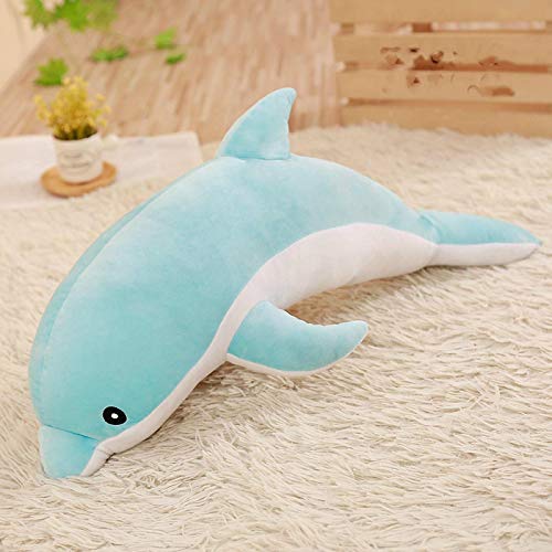 NIJU Plush Toy Dolphin Sea Animal Cute Girl Doll Fur Baby Sleeping Pillow Christmas Birthday Gift Child 50 cm Blue