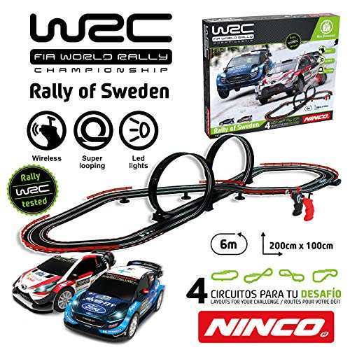 Ninco WRC Rally Sweden Circuito Slot, multicolor, Talla Única (Fábrica De Juguetes 91013) , color/modelo surtido