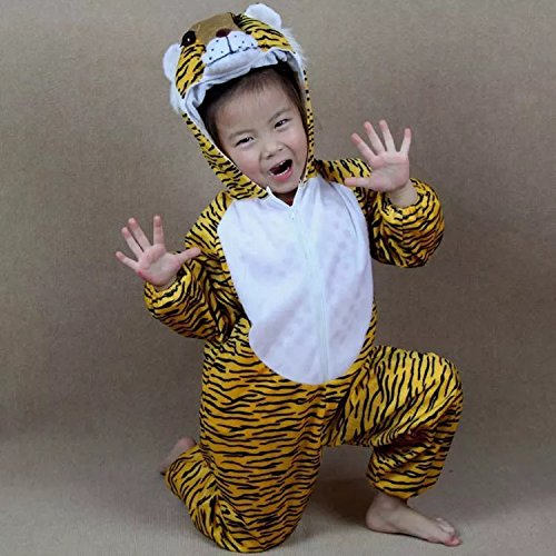 Niños Disfraces de Animales Niños Niñas Unisex Disfraces Cosplay Niños Onesie (Tigre, M (para niños de 90 a 105 cm de Altura))