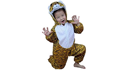 Niños Disfraces de Animales Niños Niñas Unisex Disfraces Cosplay Niños Onesie (Tigre, M (para niños de 90 a 105 cm de Altura))