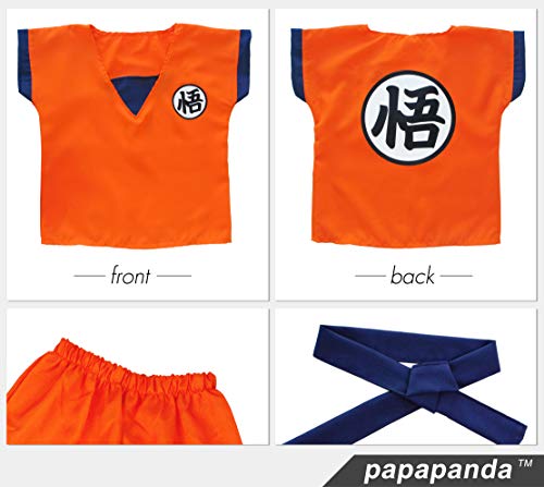 Niños Disfraz para Son Goku Traje de Entrenamiento Ropa (S)