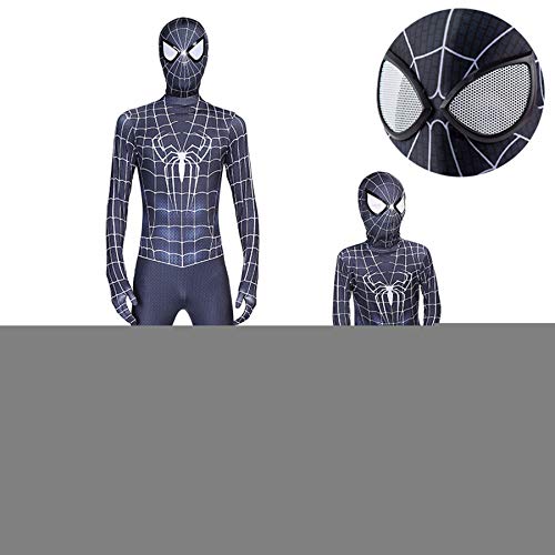 Niños Niños Negro Blanco Spider-Man: Disfraces Lejos De Casa, Mono De Cosplay Carnaval De Halloween Traje De Vengadores Traje De Disfraces para Fiesta Disfraz,Black White-Kids(130~140cm)