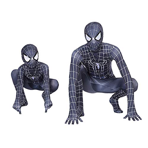 Niños Niños Negro Blanco Spider-Man: Disfraces Lejos De Casa, Mono De Cosplay Carnaval De Halloween Traje De Vengadores Traje De Disfraces para Fiesta Disfraz,Black White-Kids(130~140cm)