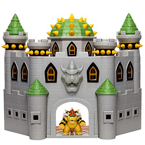 Nintendo- Super Mario Bros, Castillo Bowser Deluxe Playset grande con figura exclsuvia (Jakks Pacific 400202-1SOC)