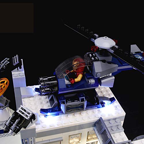 Nlne Conjunto De Luces para (Super Heroes Batalla En El Complejo De Los Vengadores) Modelo De Construcción De Bloques - Kit De Luz LED Compatible con Lego 76131 (NO Incluido En El Modelo)