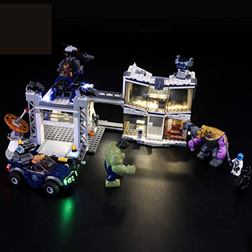 Nlne Conjunto De Luces para (Super Heroes Batalla En El Complejo De Los Vengadores) Modelo De Construcción De Bloques - Kit De Luz LED Compatible con Lego 76131 (NO Incluido En El Modelo)