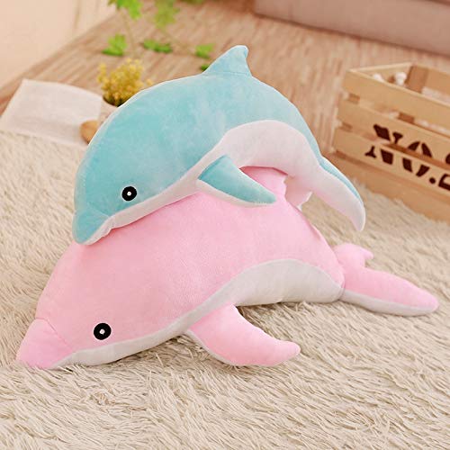 NMJHG Large Plush Dolphin Toys Stuffed Sea Animal Cute Girls Dolls Soft Baby Sleeping Pillow Christmas Birthday Gift for Children 120cm Large Pillow  Grey    Pink    Blue