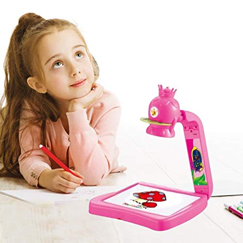 N/Q Smart Sketcher Projector | Kids Projector Sketcher | Kids Drawing Board Projector Painting Set | Juguetes de educación temprana | Regalo para niños, Rosa, Jirafa, Dinosaurio.