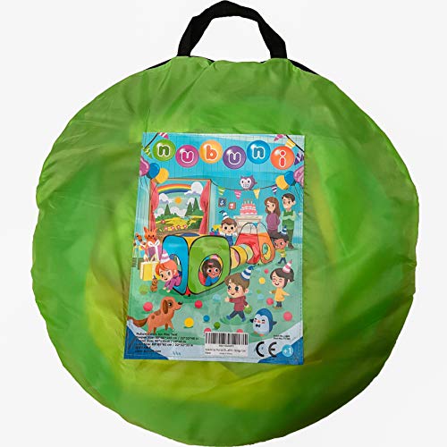 NUBUNI 3 en 1 Tienda Campaña Infantil : 2 Casitas Tela + 1 Tunel de Juego para niños : Plegable Parque Bebe Bolas Infantil Jardín Exterior Interior Juguetes Niño Niñas Bebes Casitas Tela Tipi