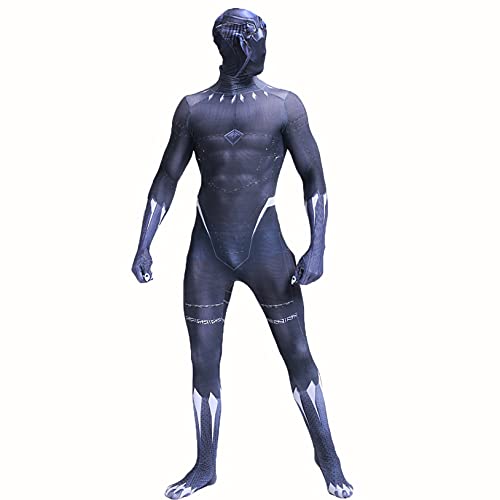 Nuitab Avengers Cosplay Mazo Mascarilla Black Panther Kids Adultos Traje de Batalla Halloween Carnival Body Niños Performance Tight Superhero Lycra Zentai,NO Mask-Kids/S 100~115cm